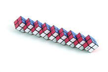 Chain of Nine 2x2x2 East Sheen Cubes